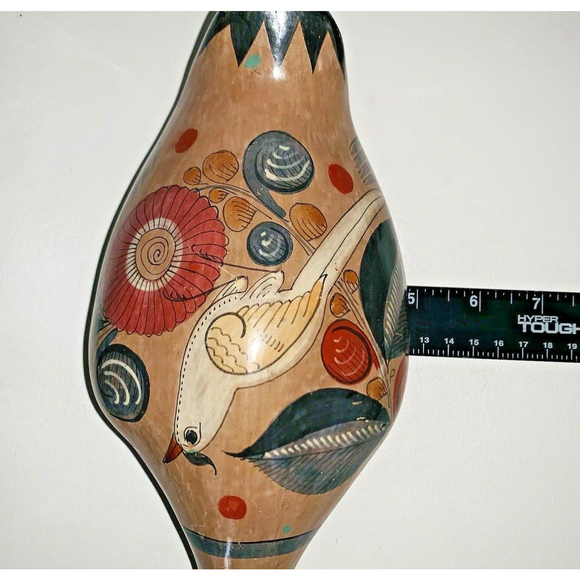 Vintage Large Mexican Folk Art Pottery Tonala Duck Goose Bird 12.5" Long - Picture 8 of 12